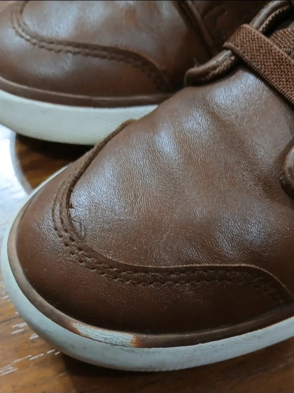 Wonder Nation Brown High-Top Boys Shoes - Picture 2 of 6